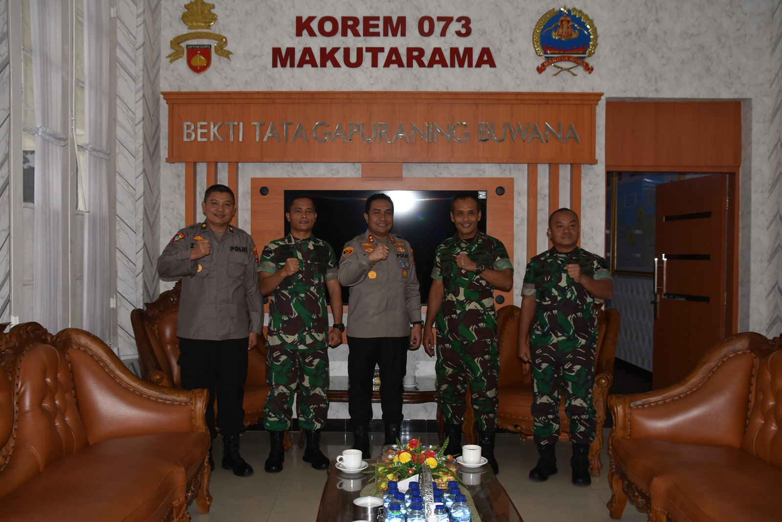 Perkuat Soliditas, Kapolres Salatiga Kunjungi Korem 073/Makutarama